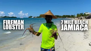 LOBSTER ON 7 MILE BEACH IN JAMAICA!!!🇯🇲🇯🇲🇯🇲 (catch & cook)