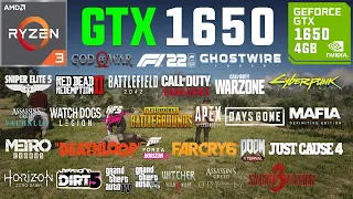 GTX 1650 4GB Test in 30 Games in 2022