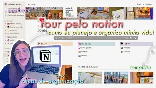 Como eu organizo e planejo minha vida| TOUR PELO NOTION + template  🖥✨- Hello Belah