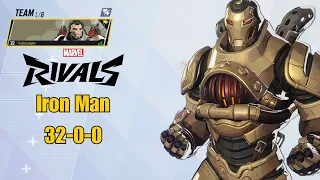 Iron Man Gameplay | 32-0-0 | Marvel Rivals | Closed Alpha Test