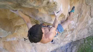 FrictionLabs Pro Jon Cardwell swoopin' up Stocking Stuffer, 5.14d in Rifle, CO.