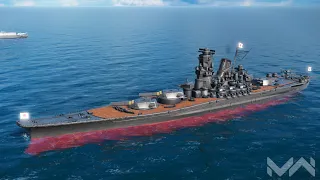 IJN Yamato - Old Battleship. But Still Powerful... Run if you meet Enemy Submarine - Modern Warships