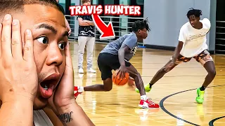 TRAVIS HUNTER CAN HOOP TOO?!?! Travis Hunter & Deestroying Play 5v5 Basketball!