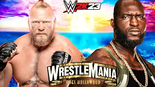 WWE 2K23 - Brock Lesnar Vs Omos - WRESTLEMANIA 39 Match  #hiteshzone #LIVE