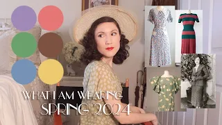 What I am Wearing this Spring | 2024 | Vintage 1930s + 1940s Style | Carolina Pinglo