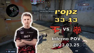 CSGO POV | FaZe ropz (33-13) vs Forze (Inferno) | EPL S17 | Mar 24, 2023