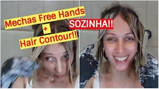 Mechas à mão livre (free hands) + hair contour SOZINHA! Blog da Ana