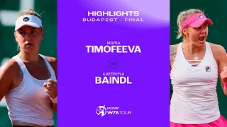 Maria Timofeeva vs. Kateryna Baindl | 2023 Budapest Final | WTA Match Highlights