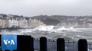 Storm Barra Batters Ireland Coastal Town