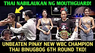 NOV2023 UNBEATEN PINAY NEW WBC CHAMPION THAI BINUGBOG LANG 6TH ROUND TKO!