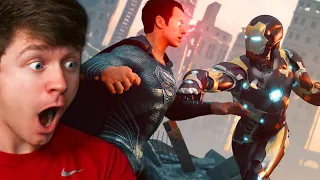 Reacting to AVENGERS vs JUSTICE LEAGUE! (Marvel vs DC)