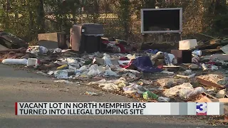 Vacant lot in North Memphis neighborhood turned into illegal dumping site