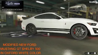 MODIFIED MY NEW MUSTANG SHELBY 500 IN OXFORD WHITE COLOR #viral #trending #gta5 #mustang #ford