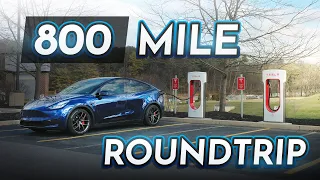 My First LONG Roadtrip in TESLA Model Y--800 Miles Roundtrip