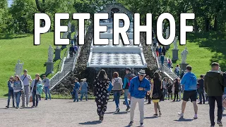 Walking tour of Peterhof Saint petersburg Russia 2021. Palaces and fountains. Walking tour 4k Part 2