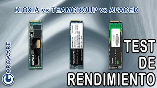 Kioxia Exceria G2 vs TeamGroup MP33 vs Apacer AS2280P4X. Comparativa de velocidad M2 NVMe gen3 1TB