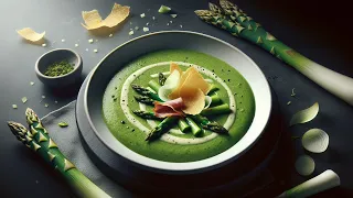 Michelin star ASPARAGUS SOUP at home | Garlic & Ham Twist