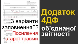 Заповнення Додатка 4ДФ до об'єднаної звітності (1ДФ)