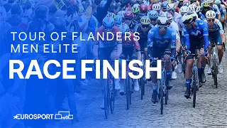 PHENOMENAL VICTORY 🏆 | Tour Of Flanders 2024 Men's Elite Race Finish | Eurosport Cycling
