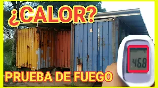 👍 CALOR EN UN CONTAINER. PRUEBA DE AISLAMIENTO. COMO ENDEREZAR UNA PARED. CAP 15. CASA CONTAINER