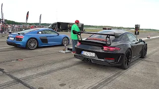 Porsche 991 GT3 RS vs Audi R8 V10 Plus