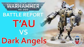 *NEW* T'au VS Dark Angels - Warhammer 40K Batrep - 1,000pts