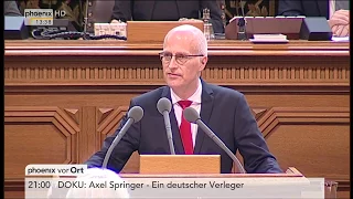 Regierungserklärung des Ersten Hamburger Bürgermeisters Peter Tschentscher am 11.04.18