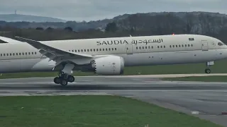 Saudia 787 landing At Manchester