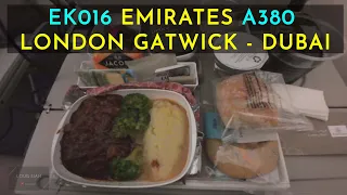 EK016 Emirates Airlines Economy | London Gatwick to Dubai #emirates #london #duba