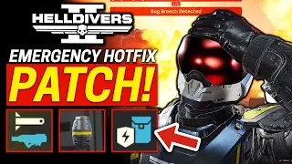 Helldivers 2 EMERGENCY HOTFIX! Weapon and Enemy Balance Update!