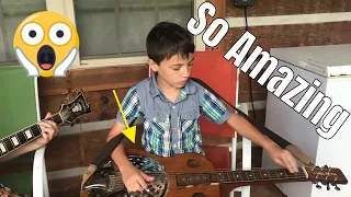 Youngest Dobro player in the world😱 “Dobro Chimes” |Cotton Pickin Kids