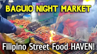 BAGUIO NIGHT MARKET's Must Try FILIPINO STREET FOOD | Best Street Food Spot in Baguio Philippines