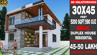 30X45 DUPLEX HOUSE PLAN | 30X45 3D HOUSE PLAN | 30X45 3D HOME PLAN | 30X45 DUPLEX VASTU PLAN |