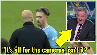 Guardiola and Grealish had an exchange after Manchester City's match with Arsenal