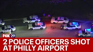 2 officers shot at Philadelphia International Airport, suspect sought: sources