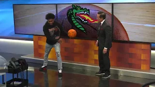 UAB basketball star Jordan "Jelly" Walker shows off his skills