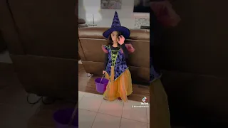 Real life witch pretend play witch costume Halloween night