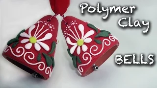How to make an easy Christmas decorations. Polymer clay bell tutorial