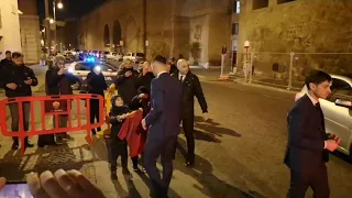 Cena di Natale della Roma all'auditorium della Conciliazione. Presente Di Francesco