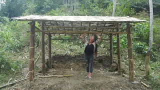 30 Days Building Life - Bushcraft Skill Log Cabin Building House - Survival Girl Alone In The Forest