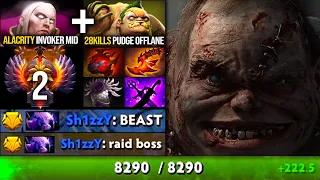 OMG 28KILLS 8300HP Raid Boss Pudge ft AlaCrity Invoker Rank 2 - Destroy Them All | Pudge Official