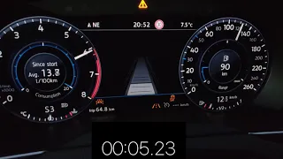VW Passat b8 2.0TSI 280 launch control acceleration 0-100 kph