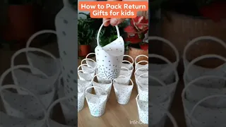 How to pack return gift for kids from paper cups #watepapercupuse #papercupuse #papercupcraft