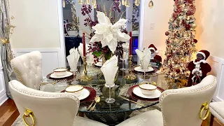 DECORATE WITH ME/CHRISTMAS DECORATING 2022/DINING ROOM TOUR/COSTWAY XMAS TREE