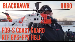 Yu Xiang - F09-S - RTF + GPS + FPV - Coast Guard Blackhawk UH60 Heli - Unbox & Maiden Flights