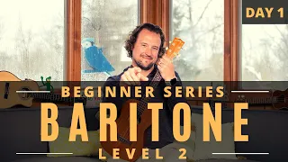 Baritone Ukulele Beginner Series | Level 2 | Day 1 | Tutorial + Chords + Play Along