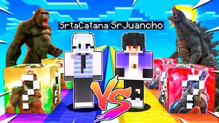 GODZILLA🐲 vs KONG🐵DESAFÍO DE LUCKY BLOCKS en MINECRAFT ❓ | SrJuancho MINECRAFT ROLEPLAY