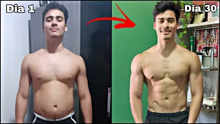 RESULTADO EXECUTANDO 100 FLEXÕES TODOS OS DIAS - 30 DIAS CONSECUTIVOS - (TRANSFORMAÇÃO COM DIETA)!