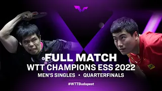 FULL MATCH | Chuang Chih-Yuan vs Liang Jingkun | MS QF | WTT Champions ESS 2022