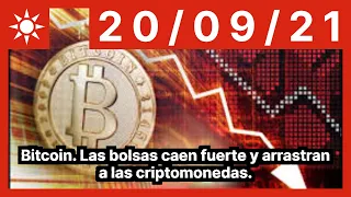 Bitcoin. Las bolsas caen fuerte y arrastran a las criptomonedas.